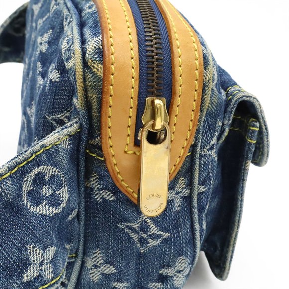 LOUIS VUITTON Monogram Denim Bum Bag, Waist Body Shoulder Blue, M95347 - Picture 5 of 9